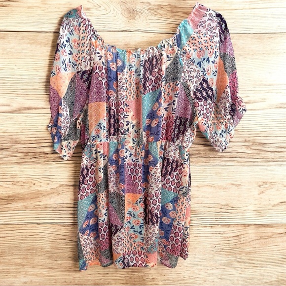 Watermelon Women’s Short Sleeve Babydoll Colorful Pastel Print Blouse Top 3XL - Picture 4 of 8